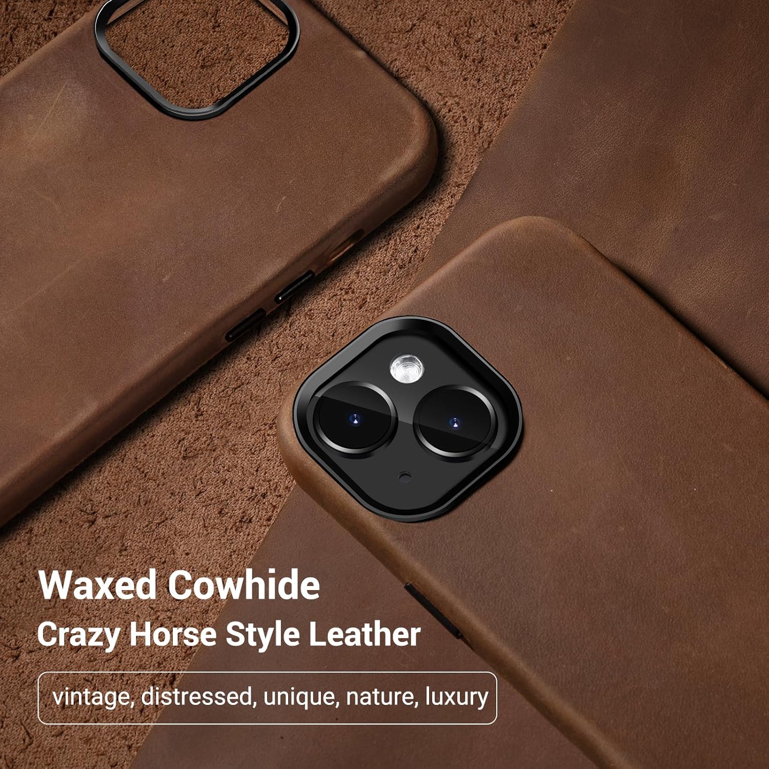 Belemay Compatible with iPhone 13 Leather Case Magsafe - Top Grain Vin belemay Belemay Compatible with iPhone 13 Leather Case Magsafe - Top Grain Vin belemay